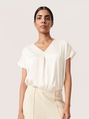 Soaked in Luxury Ioana Short Sleeve V-Neck Blouse - Image 1 of 6