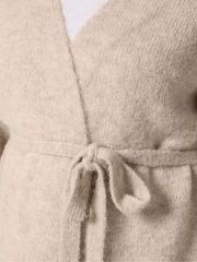 M&Co Natural Belted Long Sleeve Cardigan - Image 4 of 6