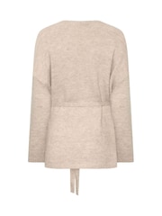 M&Co Natural Belted Long Sleeve Cardigan - Image 6 of 6