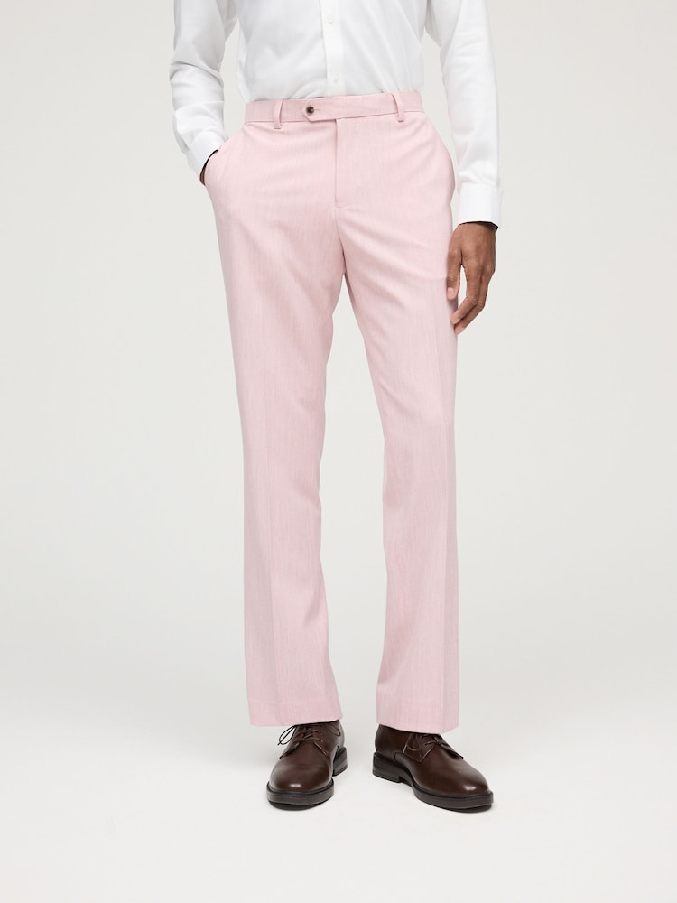 Pink Regular Fit Motionflex Stretch Suit Trousers - Image 1 of 9