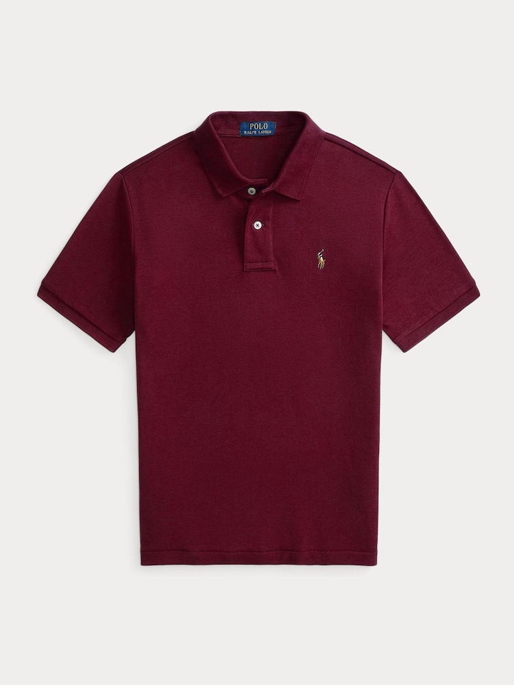 Polo Ralph Lauren Red Pique Logo Polo Shirt - Image 1 of 3