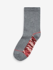 Grey Camo Cotton Rich Socks 7 Pack - Image 3 of 8