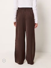 PixieGirl Petite Brown Scarf Belt Wide Leg Trousers - Image 3 of 6