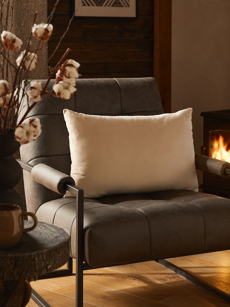 Natural 40 x 59cm Matte Velvet Cushion - Image 1 of 4