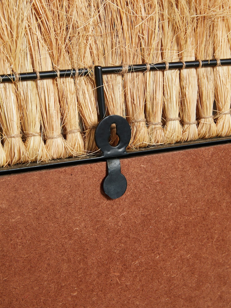 French Connection Mid Natural Jute Mirror - Image 4 of 4 French Connection Mid Natural Jute Mirror - Image 4 of 4