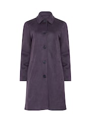 M&Co Purple Faux Suede Midi Coat - Image 5 of 6