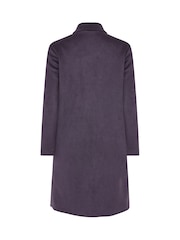 M&Co Purple Faux Suede Midi Coat - Image 6 of 6