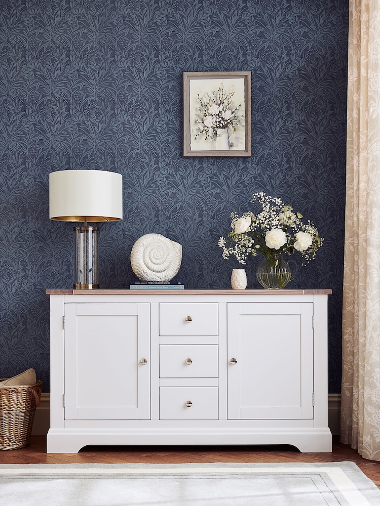 Laura Ashley White Dorset Two Doors Three Drawers Sideboard - Image 1 of 7