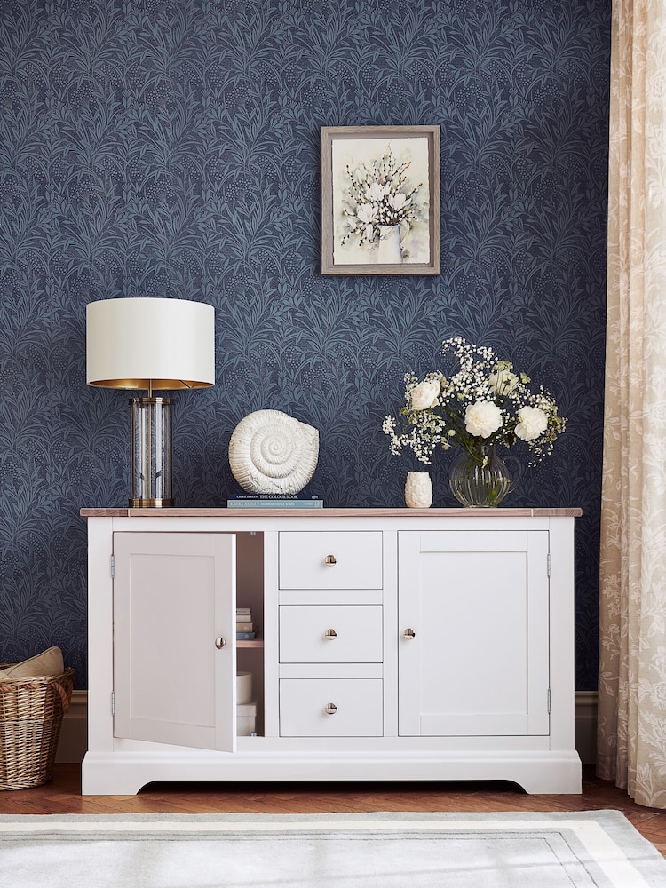 Laura Ashley White Dorset Two Doors Three Drawers Sideboard - Image 2 of 7