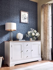 Laura Ashley White Dorset Two Doors Three Drawers Sideboard - Image 4 of 7
