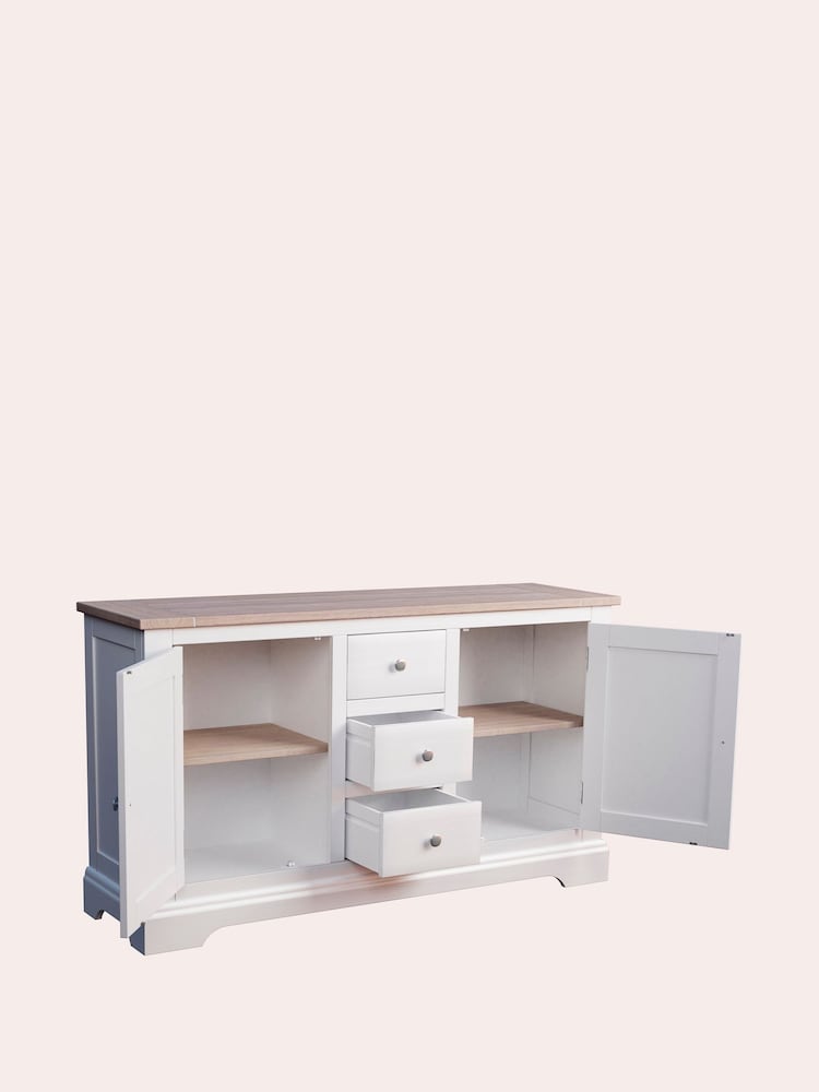 Laura Ashley White Dorset Two Doors Three Drawers Sideboard - Image 7 of 7