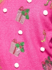 M&Co Pink Petite Novelty Sequin Jumper - Image 4 of 6