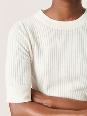 Soaked in Luxury Spina Short Sleeve Rib Knit  Pullover T-shirt - Image 4 of 6