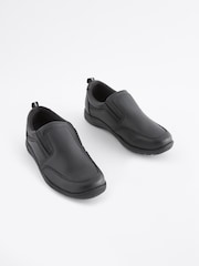 Black Standard Fit (F) School Leather Loafers - Image 1 of 7