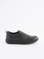 Black Standard Fit (F) School Leather Loafers - Image 2 of 7