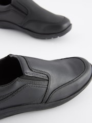 Black Standard Fit (F) School Leather Loafers - Image 3 of 7