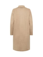 M&Co Nude Faux Suede Midi Coat - Image 6 of 6