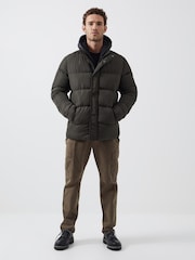 French Connection Green Row Fleece Jacket - Image 2 of 4