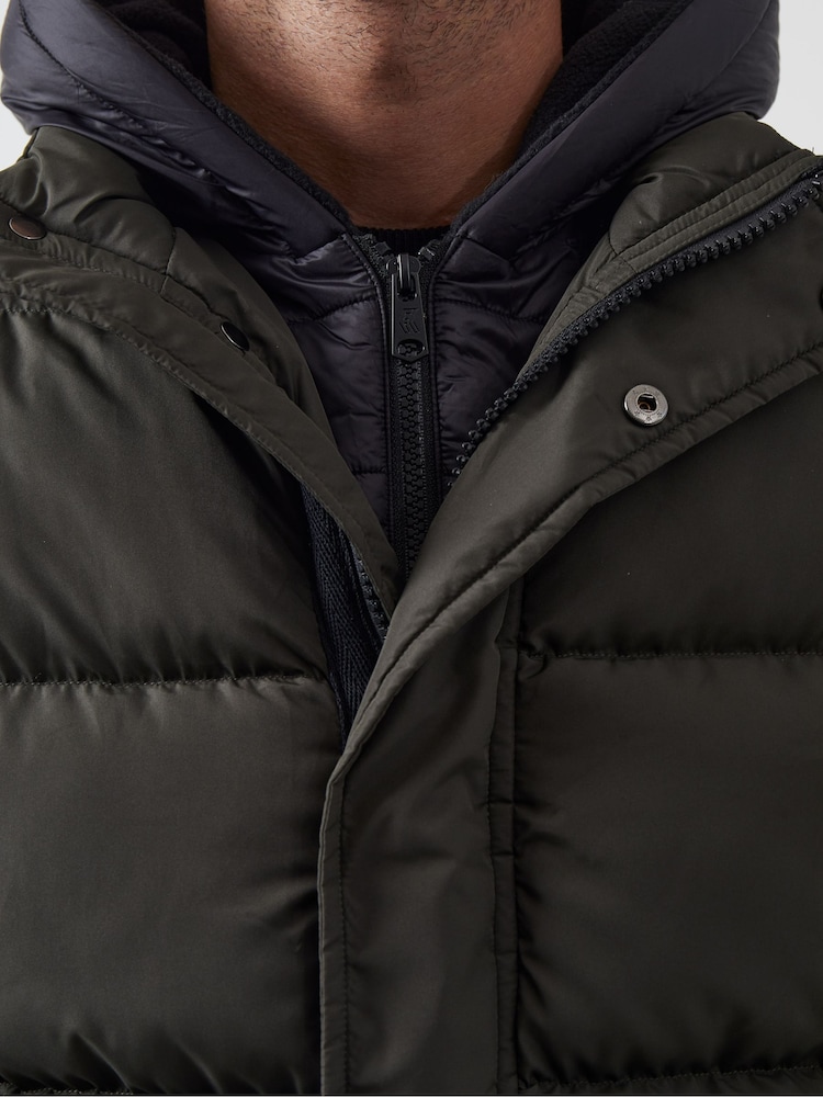 French Connection Green Row Fleece Jacket - Image 4 of 4 French Connection Green Row Fleece Jacket - Image 4 of 4