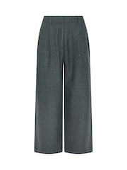 PixieGirl Petite Grey Herringbone Wide Leg Trousers - Image 5 of 6