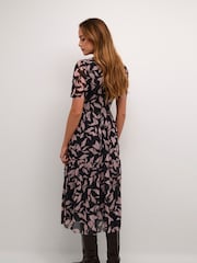 Soaked in Luxury Aldora Mesh Short Sleeve Wrap Dress - Image 2 of 6