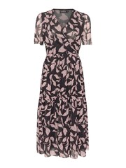 Soaked in Luxury Aldora Mesh Short Sleeve Wrap Dress - Image 5 of 6
