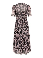 Soaked in Luxury Aldora Mesh Short Sleeve Wrap Dress - Image 6 of 6