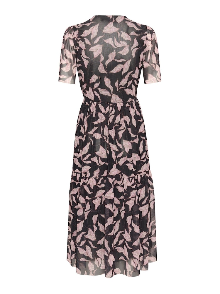 Soaked in Luxury Aldora Mesh Short Sleeve Wrap Dress - Image 6 of 6