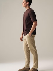 Neutral Brushed Cotton Soft Touch Chino Trousers - Image 4 of 10