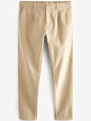 Neutral Brushed Cotton Soft Touch Chino Trousers - Image 6 of 10