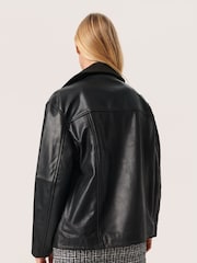 Soaked in Luxury Olicia Leather Biker Black Jacket - Image 2 of 6