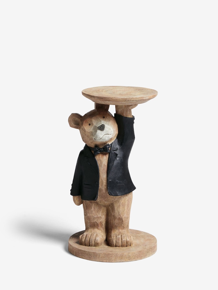 Black Butler Bear Resin Side Table - Image 2 of 6