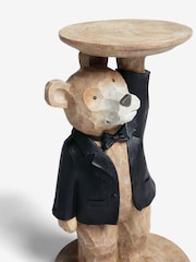 Black Butler Bear Resin Side Table - Image 5 of 6