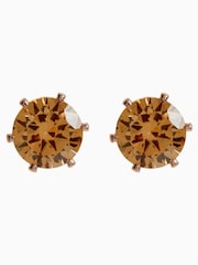 Rose Gold Cubic Zirconia Large Stud Earrings - Image 1 of 1