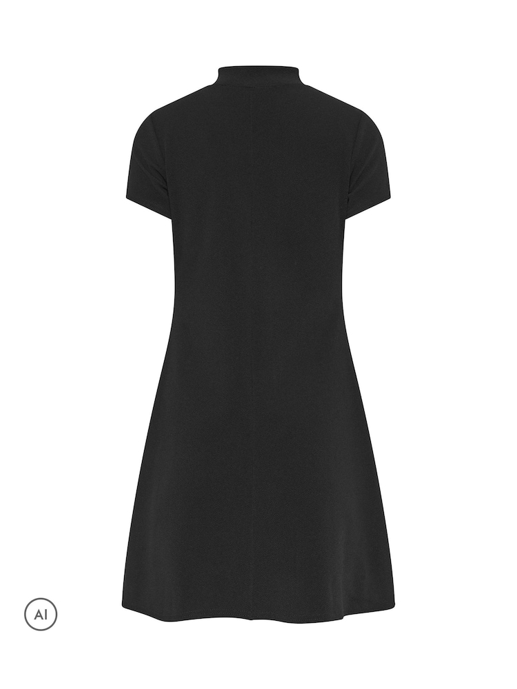 PixieGirl Petite Black Tang Fastening Mini Skater Dress - Image 6 of 6 PixieGirl Petite Black Tang Fastening Mini Skater Dress - Image 6 of 6
