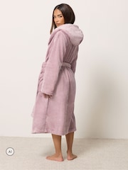 PixieGirl Petite Pink Super Luxe Regular Hooded Robe - Image 3 of 6