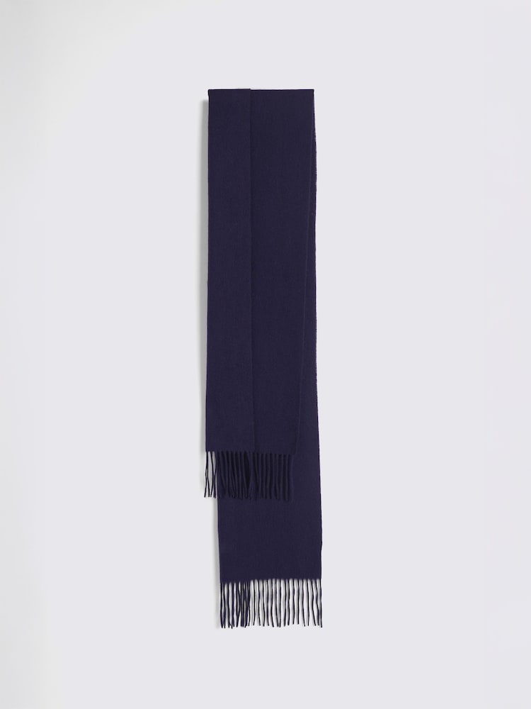 MOSS Blue Cashmere Blend Scarf - Image 1 of 2