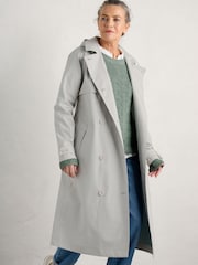Gris - Seasalt Cornwall Penweathers Waterproof Trench 100% Cotton Coat - Imagen 2 de 6