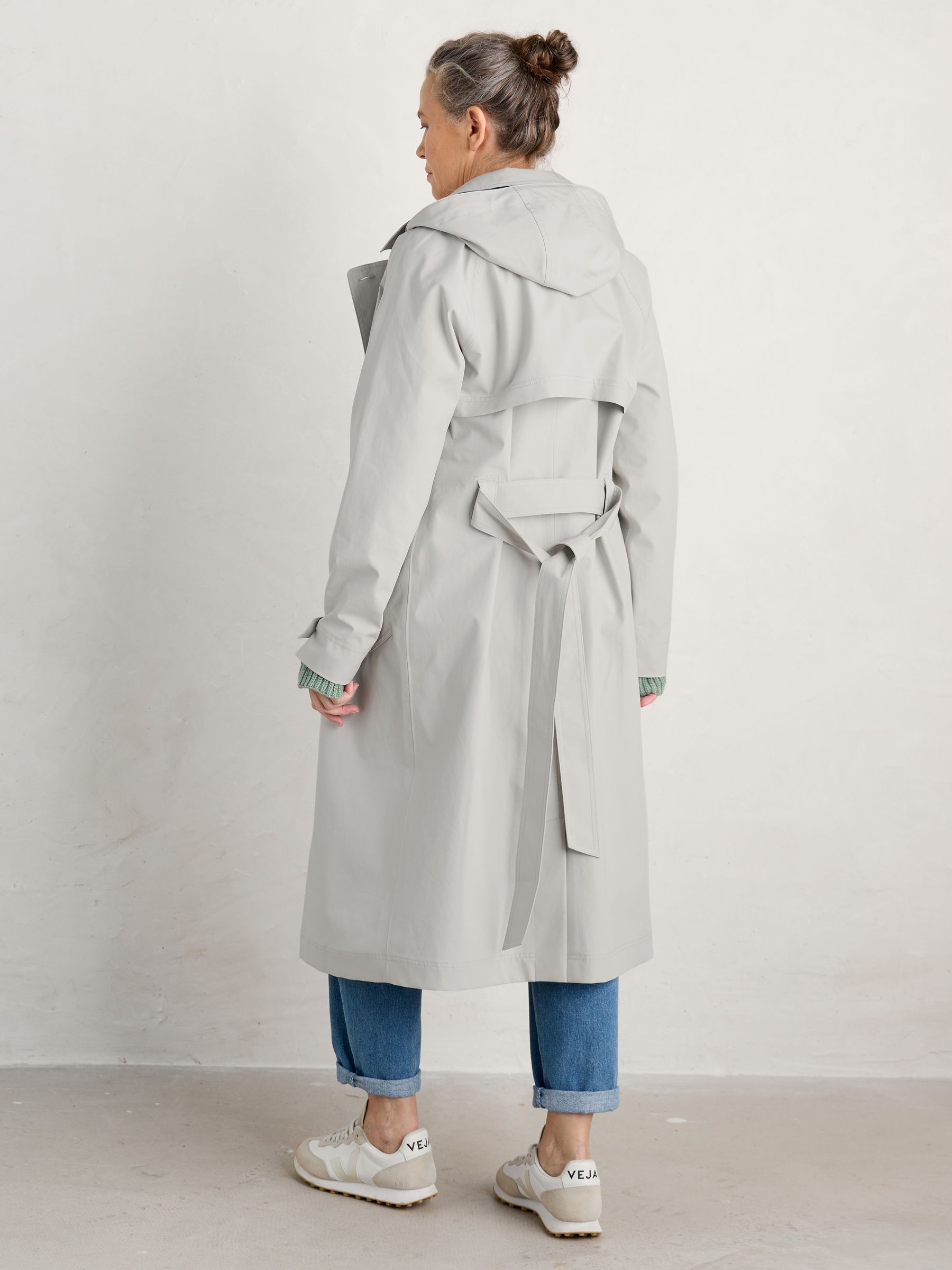 Petite grey duster coat top