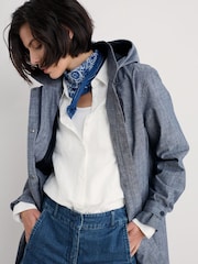 Seasalt Cornwall Blue Tall Seafaring Waterproof Coat - Image 1 of 5