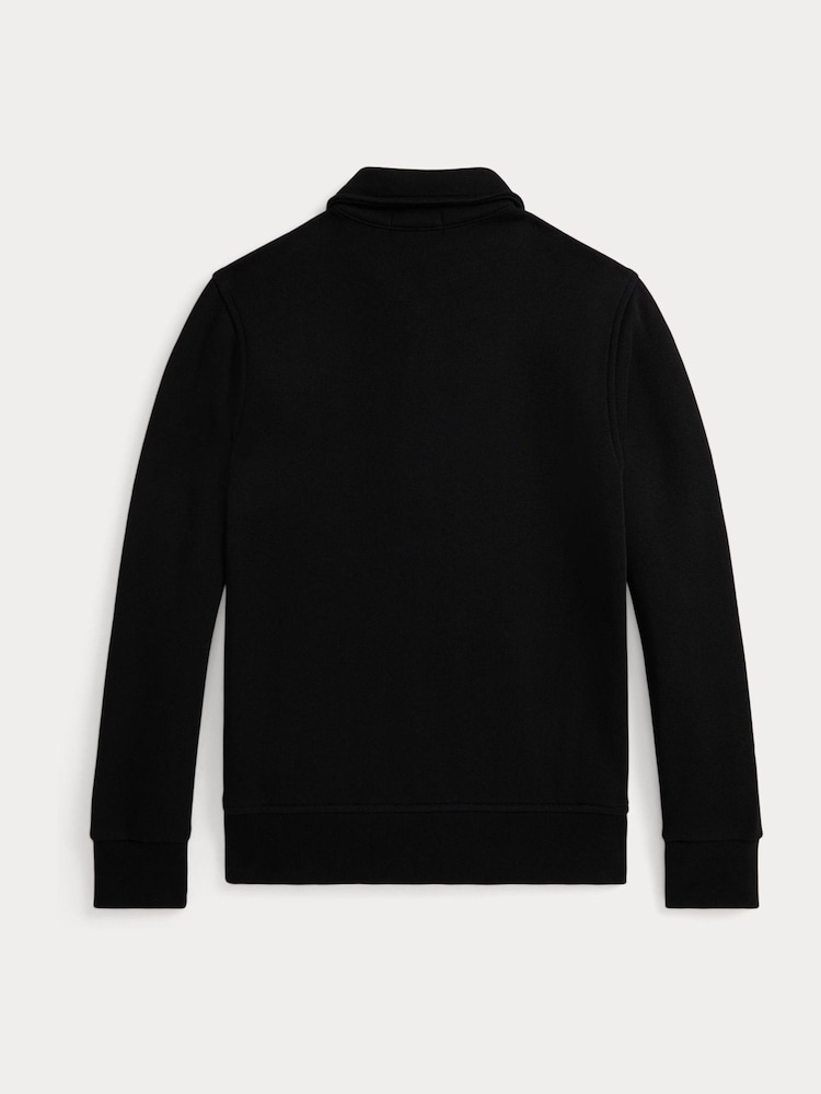 Polo Ralph Lauren Black Logo Quarter Zip Jersey Sweatshirt - Image 6 of 6 Polo Ralph Lauren Black Logo Quarter Zip Jersey Sweatshirt - Image 6 of 6