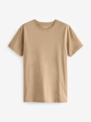 Stone Slim Fit 100% Cotton Essential Regular Crew Neck T-Shirt - Image 4 of 6