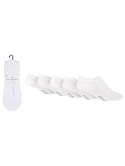 Jeff Banks White Super Low Cut Shoe Liners Socks 5 Pack - Image 1 of 5