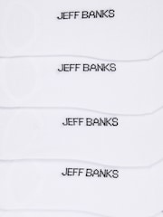 Jeff Banks White Super Low Cut Shoe Liners Socks 5 Pack - Image 4 of 5