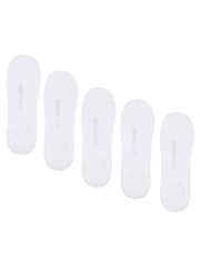 Jeff Banks White Super Low Cut Shoe Liners Socks 5 Pack - Image 5 of 5