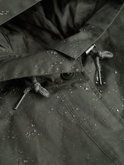Seasalt Cornwall Green Seafaring Linen Blend Waterproof Coat - Image 3 of 3