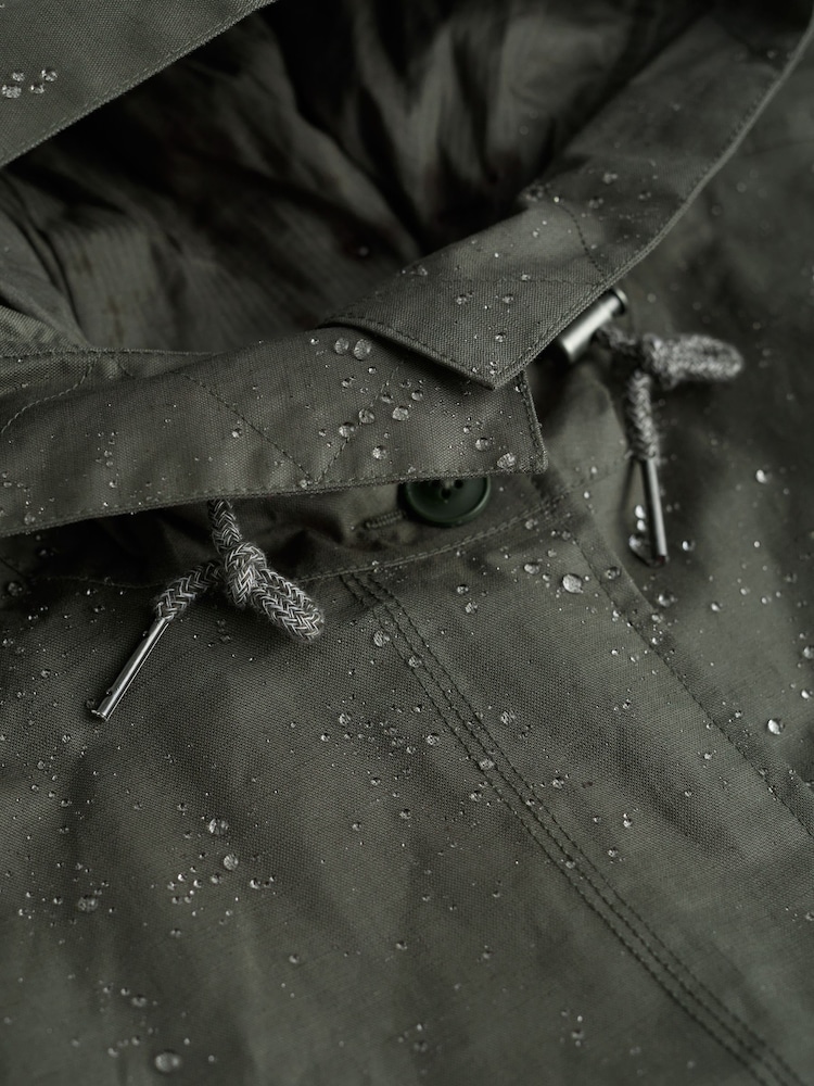 Seasalt Cornwall Green Seafaring Linen Blend Waterproof Coat - Image 3 of 3