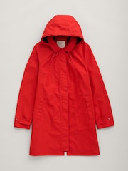 Seasalt Cornwall Red 100% Cotton Cloudburst Waterproof Trench Coat - Image 5 of 6
