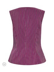 PixieGirl Petite Purple Pinstripe Waistcoat - Image 6 of 6