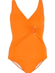 Mint Velvet Orange Tummy Control Plunge Swimsuit - Image 3 of 3